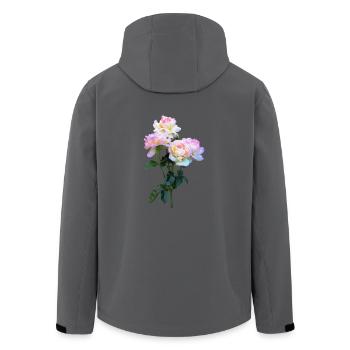 flowers blumen garten garden spring8 - Recycelte Männer Softshell-Jacke von Stanley/Stella - Anthrazit - Hinten - AI Model Male 185 light (185cm)