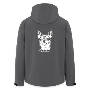 CHIHUAHUA Hundeportrait Hunde Wilsigns - Recycelte Männer Softshell-Jacke von Stanley/Stella - Anthrazit - Hinten - AI Model Male 185 light (185cm)