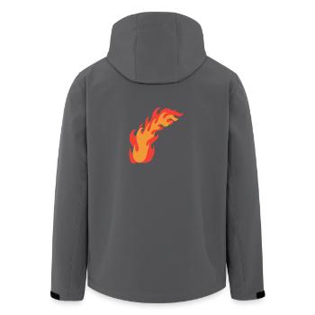 Flammen Feuer - Recycelte Männer Softshell-Jacke von Stanley/Stella - Anthrazit - Hinten - AI Model Male 185 light (185cm)