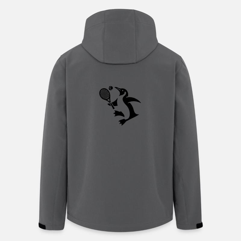 Penguin Tennis Tennis Player Silhouette - Men’s Recycled Softshell Jacket by Stanley/Stella - anthracite