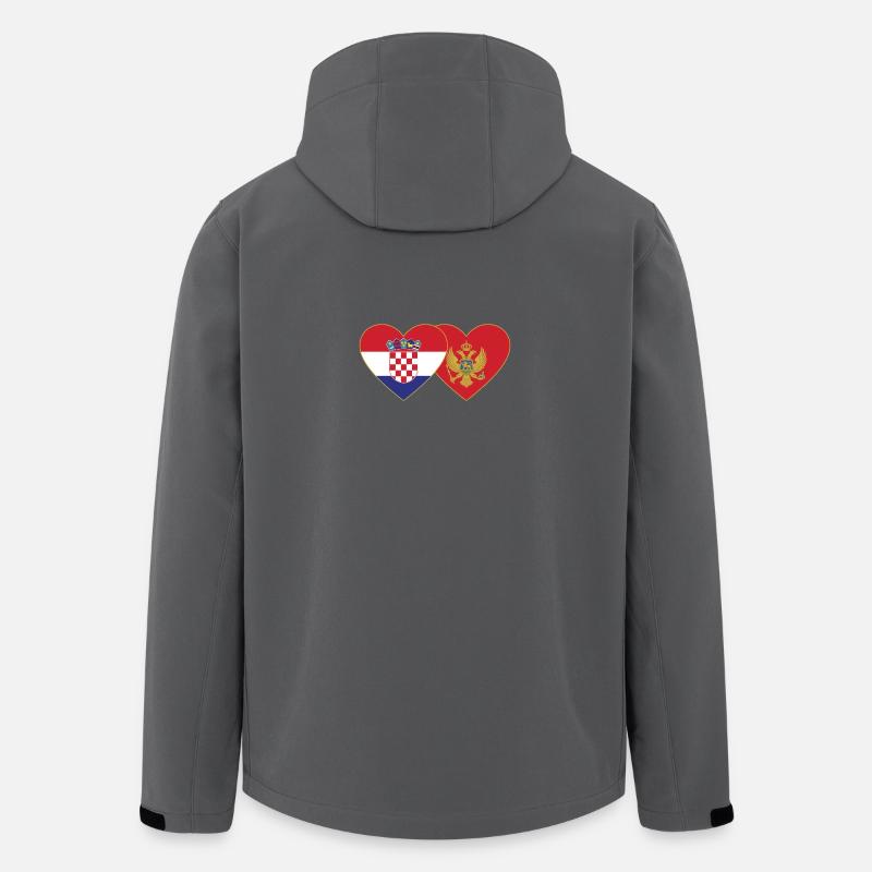 Kroatien Montenegro Flagge - Recycelte Männer Softshell-Jacke von Stanley/Stella - Anthrazit