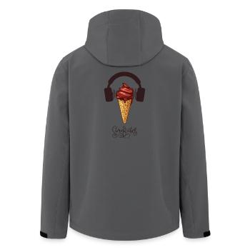 Summer Vibes Eiscreme Musik Sommer Shirt - Recycelte Männer Softshell-Jacke von Stanley/Stella - Anthrazit - Hinten - AI Model Male 185 light (185cm)