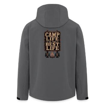 Das Camp-Leben ist das beste Leben - Recycelte Männer Softshell-Jacke von Stanley/Stella - Anthrazit - Hinten - AI Model Male 185 light (185cm)