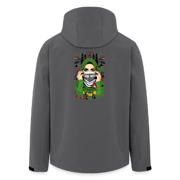 PALESTINIAN WOMAN 11 - Men’s Recycled Softshell Jacket by Stanley/Stella - anthracite - Back - AI Model Male 185 light (185cm)