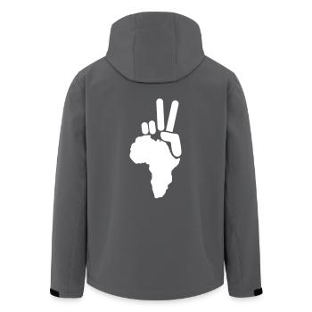 House - peace to africa - Recycelte Männer Softshell-Jacke von Stanley/Stella - Anthrazit - Hinten - AI Model Male 185 light (185cm)