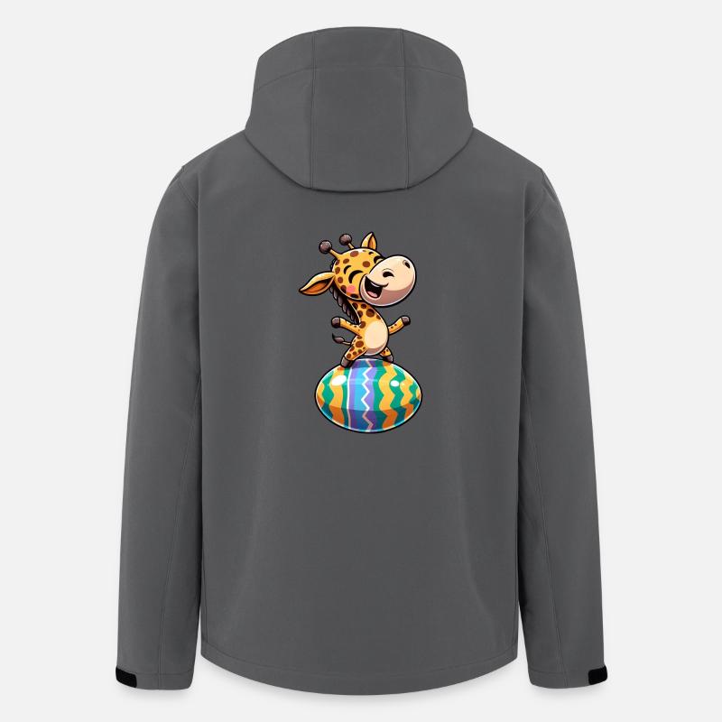Easter Giraffe Dances, Dancer Egg - Men’s Recycled Softshell Jacket by Stanley/Stella - anthracite