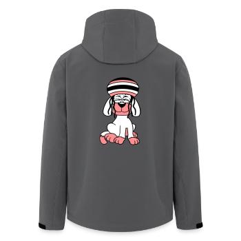 Hund Reggae Rastalocken Mütze Chill Entspannt Cool - Recycelte Männer Softshell-Jacke von Stanley/Stella - Anthrazit - Hinten - AI Model Male 185 light (185cm)