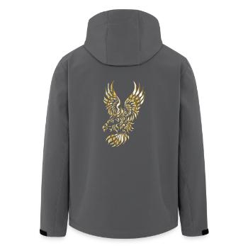 adler eagle bussard falke habicht hawk falcon13 - Recycelte Männer Softshell-Jacke von Stanley/Stella - Anthrazit - Hinten - AI Model Male 185 light (185cm)