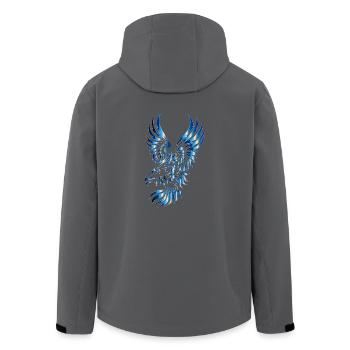 adler eagle bussard falke habicht hawk falcon14 - Recycelte Männer Softshell-Jacke von Stanley/Stella - Anthrazit - Hinten - AI Model Male 185 light (185cm)