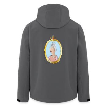 Queen Elizabeth II Großbritannien England Königin - Recycelte Männer Softshell-Jacke von Stanley/Stella - Anthrazit - Hinten - AI Model Male 185 light (185cm)
