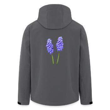 flowers lilies tulips orchids sunflower dahlia ger - Recycelte Männer Softshell-Jacke von Stanley/Stella - Anthrazit - Hinten - AI Model Male 185 light (185cm)