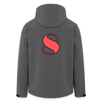 8 ANS. 8e ANNIVERSAIRE. ANNIVERSAIRE 8 ANS. 8 - Veste softshell homme en polyester recyclé Stanley/Stella - charbon - Dos - AI Model Male 185 light (185cm)