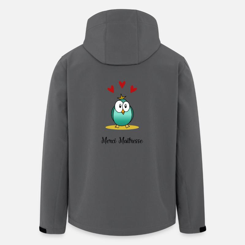 MAÎTRESSE. MERCI. MERCI MAÎTRESSE. - Veste softshell homme en polyester recyclé Stanley/Stella - charbon