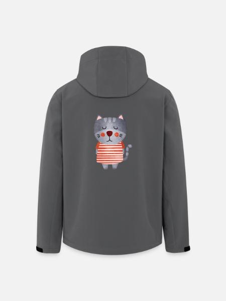 Zuckersüße Katze - Recycelte Männer Softshell-Jacke von Stanley/Stella - Anthrazit