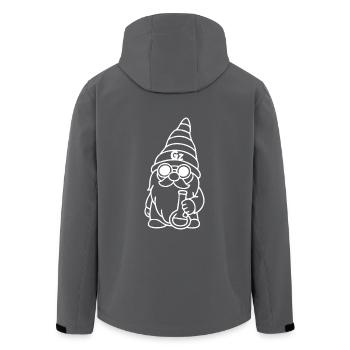 Cooler Zwerg/Wichtel mit Sonnenbrille und Bong - Recycelte Männer Softshell-Jacke von Stanley/Stella - Anthrazit - Hinten - AI Model Male 185 light (185cm)