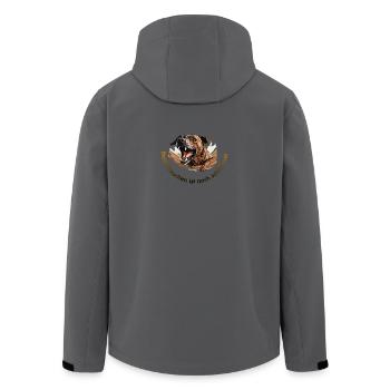 Mein Frauchen ist noch schlimmer - Recycelte Männer Softshell-Jacke von Stanley/Stella - Anthrazit - Hinten - AI Model Male 185 light (185cm)