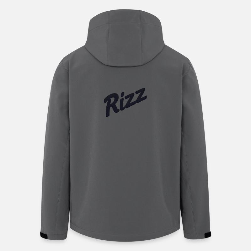 Rizz Neon Script - Men’s Recycled Softshell Jacket Discoverer by Stanley/Stella - anthracite