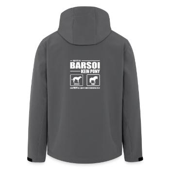 BARSOI kein Pony Wilsigns Hund Hundespruch - Recycelte Männer Softshell-Jacke von Stanley/Stella - Anthrazit - Hinten - AI Model Male 185 light (185cm)