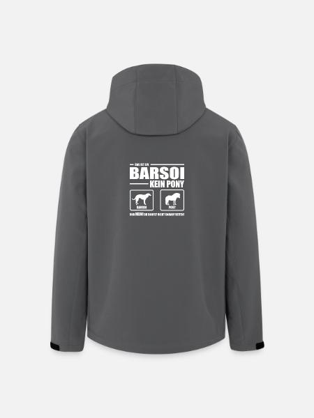 BARSOI kein Pony Wilsigns Hund Hundespruch - Recycelte Männer Softshell-Jacke von Stanley/Stella - Anthrazit