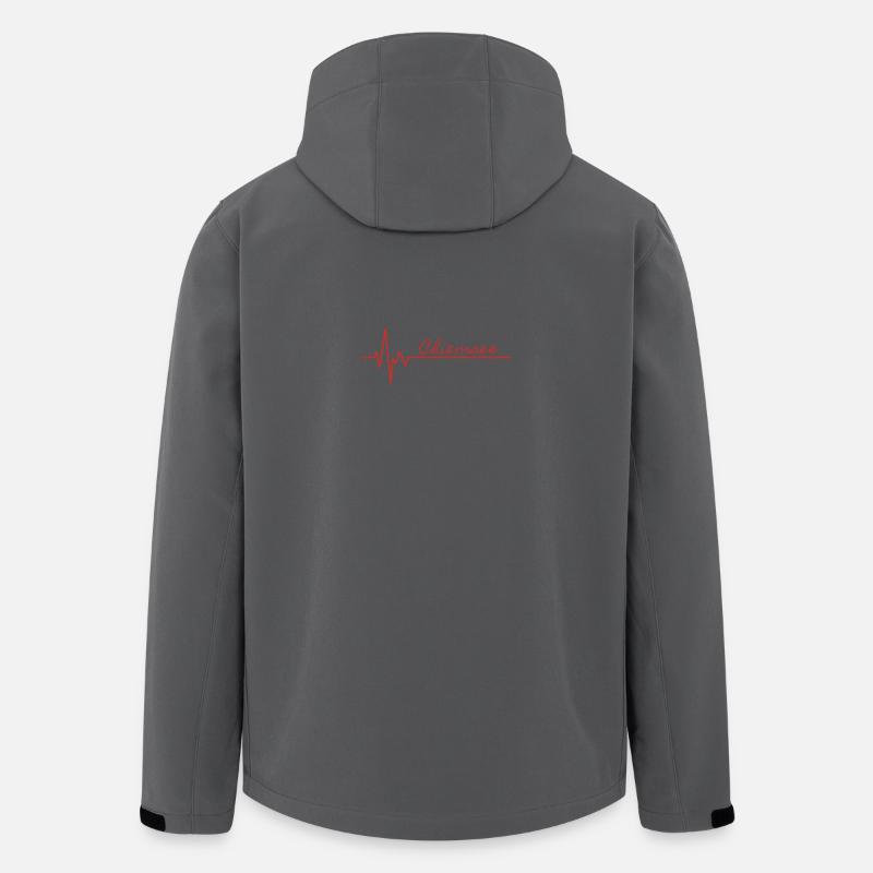 Herzschlag Design - Recycelte Männer Softshell-Jacke von Stanley/Stella - Anthrazit