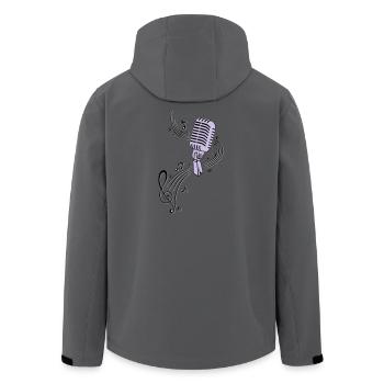 Mikrofon Musik Retro Mic - Recycelte Männer Softshell-Jacke von Stanley/Stella - Anthrazit - Hinten - AI Model Male 185 light (185cm)