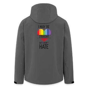 Mois de la fierté - Je suis peut-être hétéro, mais je ne déteste pas - Veste softshell homme en polyester recyclé Stanley/Stella - charbon - Dos - AI Model Male 185 light (185cm)