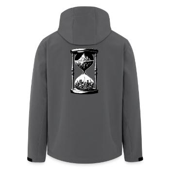 hourglass16 - Men’s Recycled Softshell Jacket by Stanley/Stella - anthracite - Back - AI Model Male 185 light (185cm)
