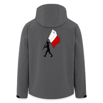 Flagge Malta Frau zu Fuß - Recycelte Männer Softshell-Jacke von Stanley/Stella - Anthrazit - Hinten - AI Model Male 185 light (185cm)