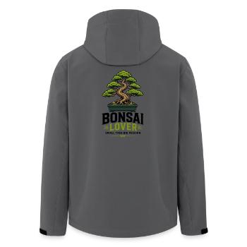 Japanese Bonsai Tree Plant BonsaiLover Bonsai - Men’s Recycled Softshell Jacket by Stanley/Stella - anthracite - Back - AI Model Male 185 light (185cm)