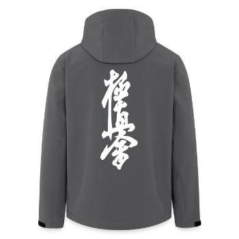 Karate - Recycelte Männer Softshell-Jacke von Stanley/Stella - Anthrazit - Hinten - AI Model Male 185 light (185cm)