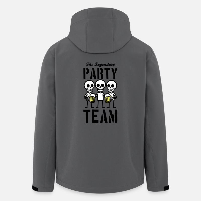 Skeleton Beer Party Team - Men’s Recycled Softshell Jacket by Stanley/Stella - anthracite