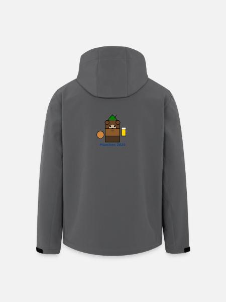 München2025 Bären-Logo - Veste softshell homme en polyester recyclé Stanley/Stella - charbon