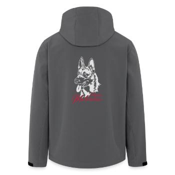 BELGIAN MALINOIS Hunde Hund Wilsigns - Recycelte Männer Softshell-Jacke von Stanley/Stella - Anthrazit - Hinten - AI Model Male 185 light (185cm)
