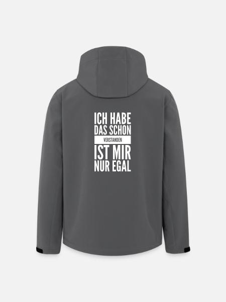Ist mir nur egal, Lustiger Spruch, Spaß, Fun,Humor - Recycelte Männer Softshell-Jacke von Stanley/Stella - Anthrazit