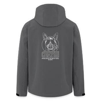 AUSTRALIAN CATTLE DOG coolest people - Recycelte Männer Softshell-Jacke von Stanley/Stella - Anthrazit - Hinten - AI Model Male 185 light (185cm)