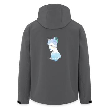 Aqua Girl blau blue water seifenblasen - Recycelte Männer Softshell-Jacke von Stanley/Stella - Anthrazit - Hinten - AI Model Male 185 light (185cm)