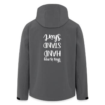 HANDSTAND - Recycelte Männer Softshell-Jacke von Stanley/Stella - Anthrazit - Hinten - AI Model Male 185 light (185cm)
