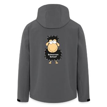 Schwarzes Schaaf - Recycelte Männer Softshell-Jacke von Stanley/Stella - Anthrazit - Hinten - AI Model Male 185 light (185cm)