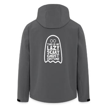 this is my lazy scary ghost costume Halloween - Recycelte Männer Softshell-Jacke von Stanley/Stella - Anthrazit - Hinten - AI Model Male 185 light (185cm)