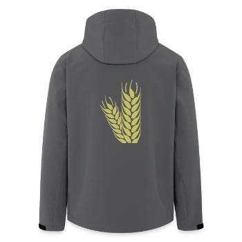 getreide corn cereal wheat weizen veggie gemuese v - Recycelte Männer Softshell-Jacke von Stanley/Stella - Anthrazit - Hinten - AI Model Male 185 light (185cm)