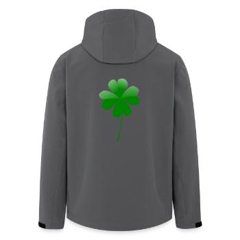 kleeblatt glueck shamrock luck four leaf clover43 - Recycelte Männer Softshell-Jacke von Stanley/Stella - Anthrazit - Hinten - AI Model Male 185 light (185cm)