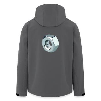 Mutter - Recycelte Männer Softshell-Jacke von Stanley/Stella - Anthrazit - Hinten - AI Model Male 185 light (185cm)