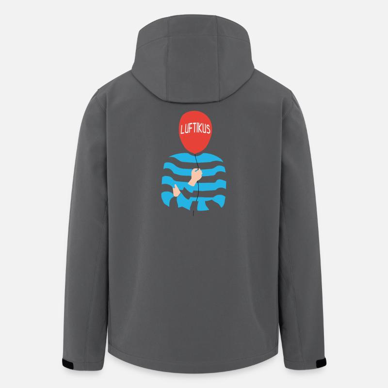 Lustiger Luftikus Ballon Spruch - Recycelte Männer Softshell-Jacke von Stanley/Stella - Anthrazit