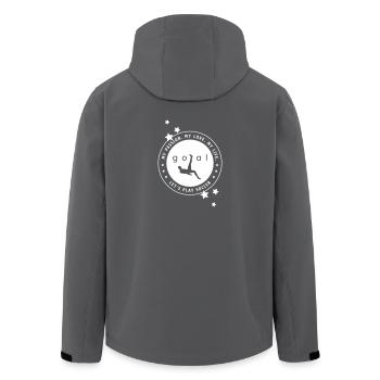 Let's play Soccer - Recycelte Männer Softshell-Jacke von Stanley/Stella - Anthrazit - Hinten - AI Model Male 185 light (185cm)
