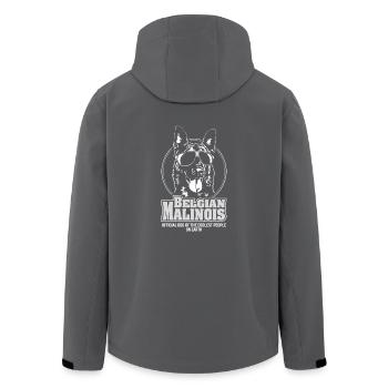 BELGIAN MALINOIS coolest people Hundesport Spruch - Recycelte Männer Softshell-Jacke von Stanley/Stella - Anthrazit - Hinten - AI Model Male 185 light (185cm)