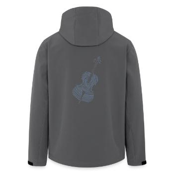 Klassische Musik Cello - Recycelte Männer Softshell-Jacke von Stanley/Stella - Anthrazit - Hinten - AI Model Male 185 light (185cm)