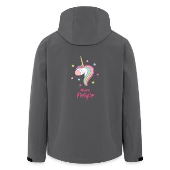 Magical Firefighter - Recycelte Männer Softshell-Jacke von Stanley/Stella - Anthrazit - Hinten - AI Model Male 185 light (185cm)