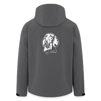 Dachshund Portrait Hundeportrait Hunde Wilsigns - Recycelte Männer Softshell-Jacke von Stanley/Stella - Anthrazit - Hinten - AI Model Male 185 light (185cm)