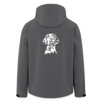 Deutsche Dogge Harlekin Portrait Hunde Wilsigns - Recycelte Männer Softshell-Jacke von Stanley/Stella - Anthrazit - Hinten - AI Model Male 185 light (185cm)
