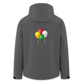 Luftballons zu Fasching oder Karneval - Recycelte Männer Softshell-Jacke von Stanley/Stella - Anthrazit - Hinten - AI Model Male 185 light (185cm)